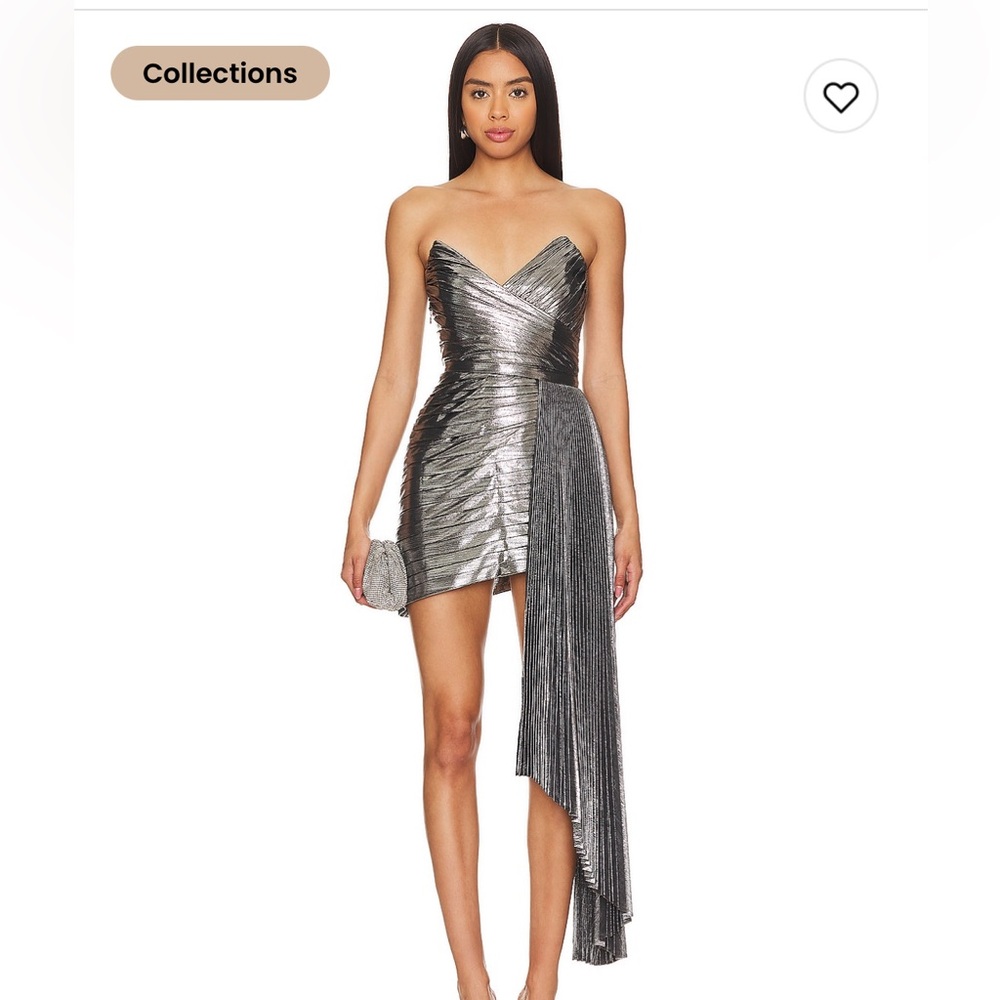Retrofete Kenzie Dress in Gunmetal - M